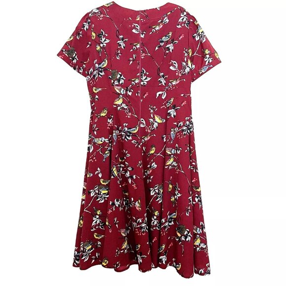 Hell Bunny Vixen Birdy Dress Retro Style - Picture 3 of 14